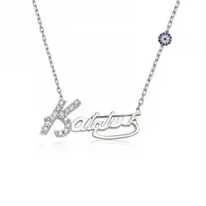 Gümüş Kemal Atatürk İmzalı Bayan Kolye