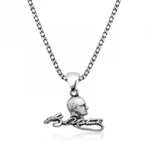 Gümüş Kemal Atatürk Unisex Kolye