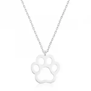 Gümüş Köpek Patisi Bayan Kolye