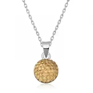 Gümüş Kristal Taşlı Kadın Kolye