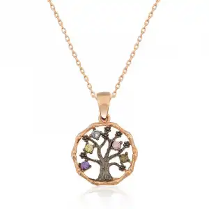Gümüş Küçük Hayat Ağacı Bayan Kolye