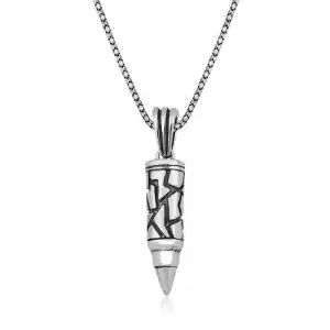 Gümüş Kurşun Erkek Kolye