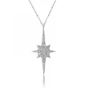 Gümüş Kutup Yıldızı Bayan Kolye