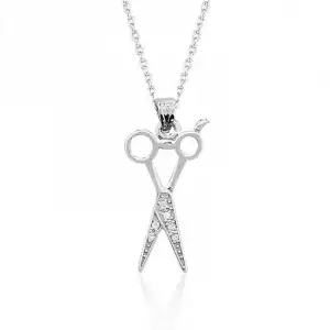 Gümüş Makas Bayan Kolye