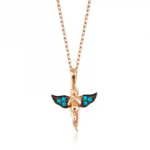 Gümüş Melek Bayan Kolye