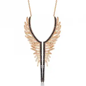 Gümüş Melek Kanadı Bayan Kolye