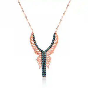 Gümüş Melek Kanadı Bayan Kolye