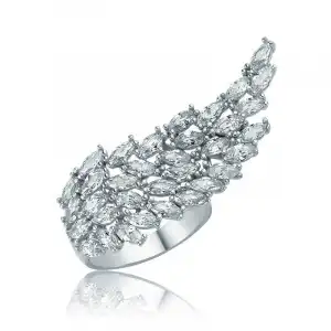 Gümüş Melek Kanadı Bayan Yüzük