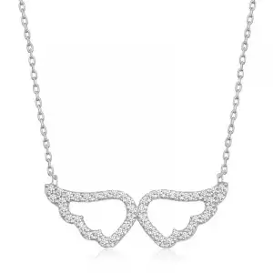 Gümüş Melek Kanadı Kadın Kolye