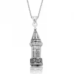 Gümüş Minareli Cevşen Bayan Kolye