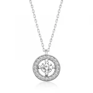 Gümüş Minimal Yuvarlak Tektaş Kadın Kolye