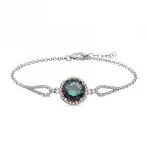 Gümüş Mistik Topaz Bileklik