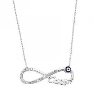 Gümüş Nazarlı Sonsuzluk Canım Bayan Kolye