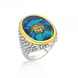 Gümüş Osmanlı Armalı Erkek Yüzük