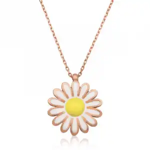 Gümüş Papatya Bayan Kolye