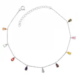 Gümüş Renkli Damla Kadın Halhal