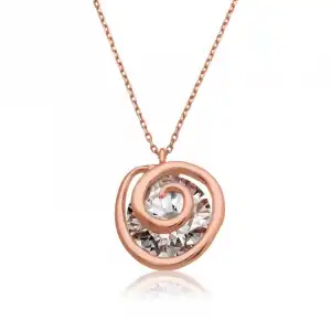 Gümüş Rose Aşk Döngüsü Bayan Kolye