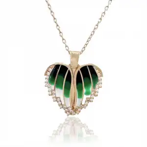 Gümüş Rose Kalpli İsimli Bayan Kolye