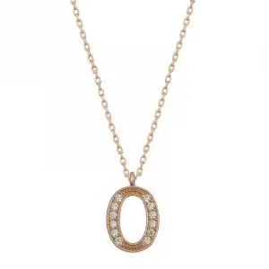 Gümüş Rose O Harfi Kadın Kolye