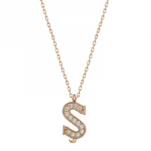 Gümüş Rose Ş Harfi Kadın Kolye