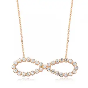 Gümüş Rose Sonsuzluk Bayan Kolye