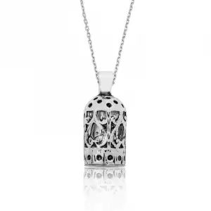 Gümüş Silindir Cevşen Dualı Kolye