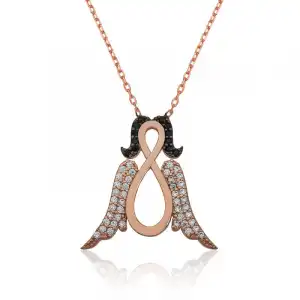 Gümüş Sonsuz Melek Bayan Kolye