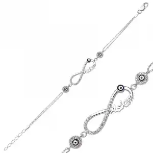 Gümüş Sonsuzluk Aşkım Bayan Bileklik