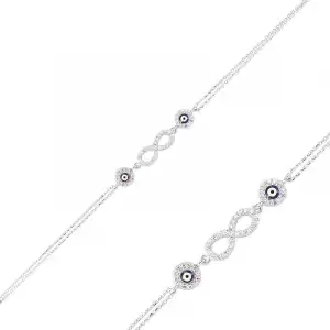 Gümüş Sonsuzluk Bayan Bileklik