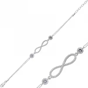 Gümüş Sonsuzluk Bayan Bileklik