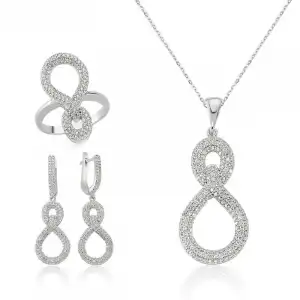 Gümüş Sonsuzluk Bayan Set