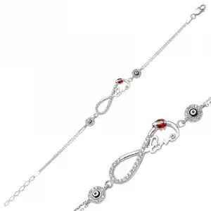 Gümüş Sonsuzluk Love Bayan Bileklik