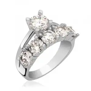 Gümüş Tek Taş Ve Beş Taş Bayan Yüzük