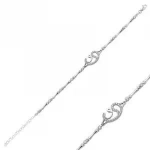 Gümüş Vav Bayan Bileklik