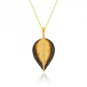 Gümüş Yaprak Bayan Kolye