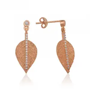 Gümüş Yaprak Küpe