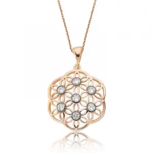 Gümüş Yaşam Çiçeği Bayan Kolye