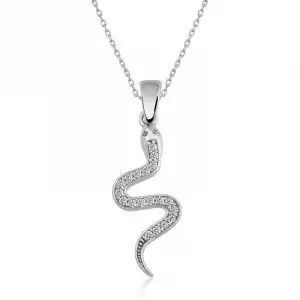 Gümüş Yılan Bayan Kolye