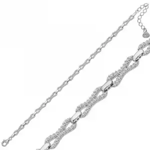 Gümüş Zirkon Taşlı Kadın Bileklik