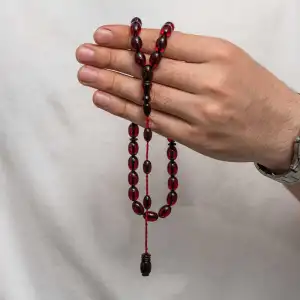 Sıkma Kehribar Tesbih