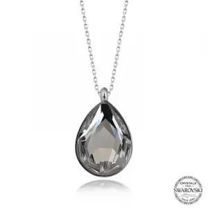 Swarovski Crystal Taşlı Damla Gümüş Kadın Kolye