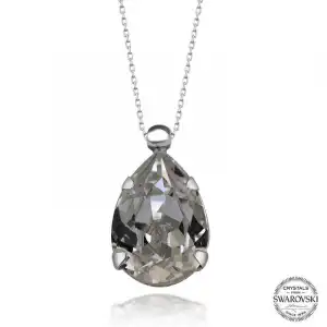 Swarovski Crystal Taşlı Damla Gümüş Kadın Kolye