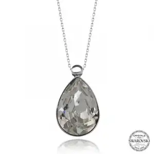 Swarovski Crystal Taşlı Damla Gümüş Kadın Kolye