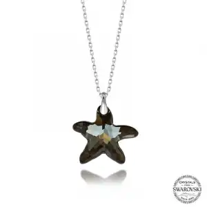 Swarovski Crystal Taşlı Deniz Yıldızı Gümüş Kadın Kolye