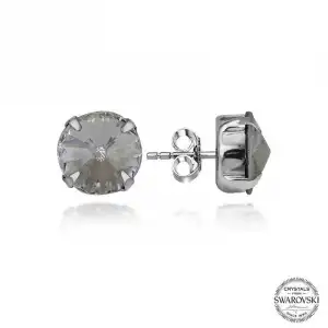 Swarovski Crystal Taşlı Gümüş  Çivili Kadın Küpe