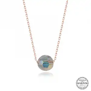 Swarovski Crystal Taşlı Parlak Top Gümüş Kadın Kolye