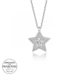 Swarovski Taşlı Gümüş Yıldız Bayan Kolye