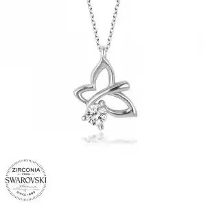 Swarovski Taşlı Gümüş Yusufcuk Bayan Kolye