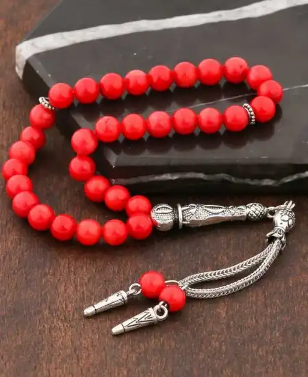 ​doğaltaş Metal Püsküllü Mercantaşı Tesbih