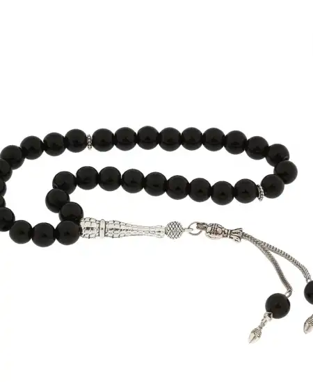 ​doğaltaş Metal Püsküllü Oniks Taşı Tesbih